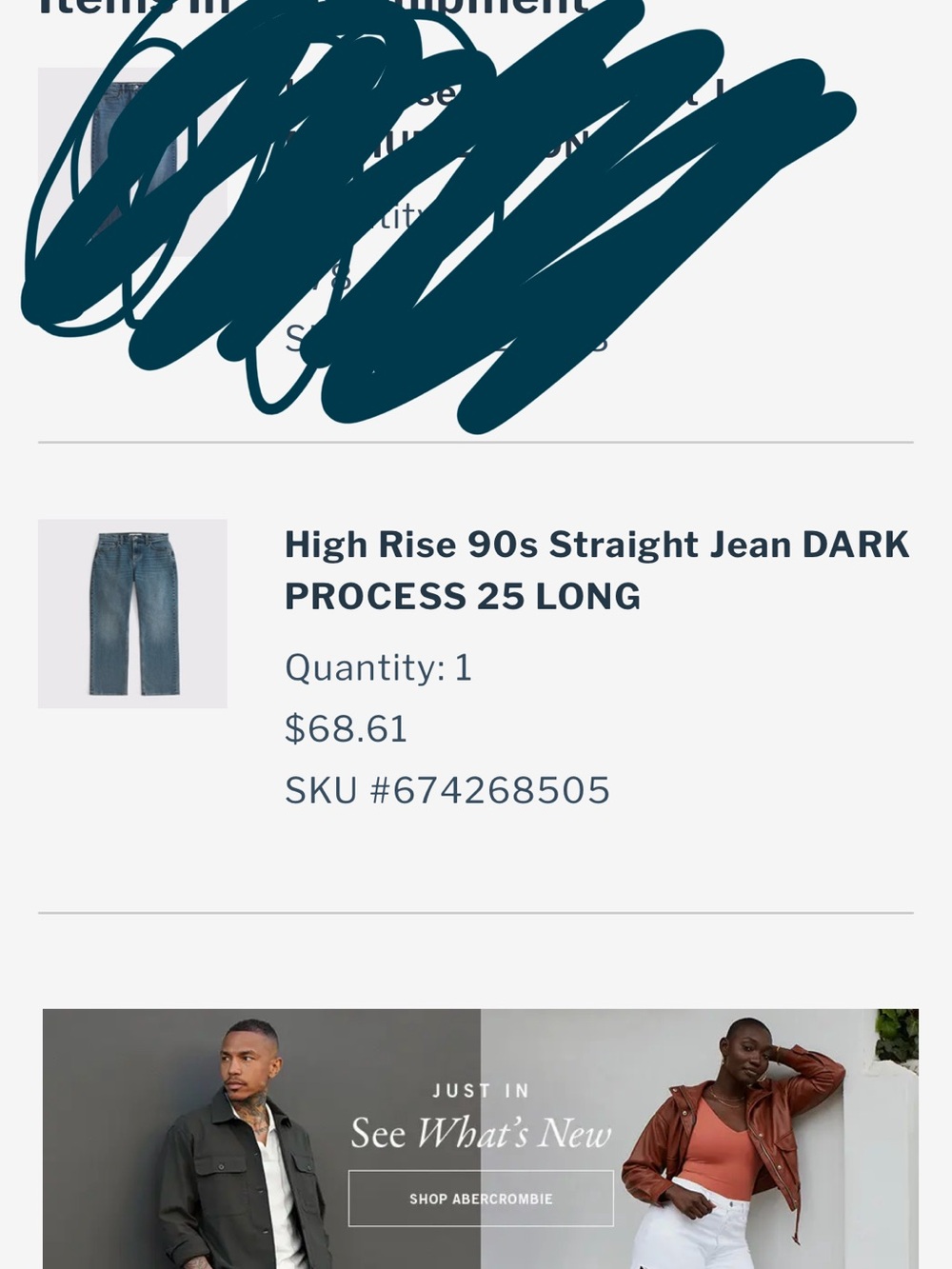 High Rise 90s Straight Jean - Dark Process (Blue)